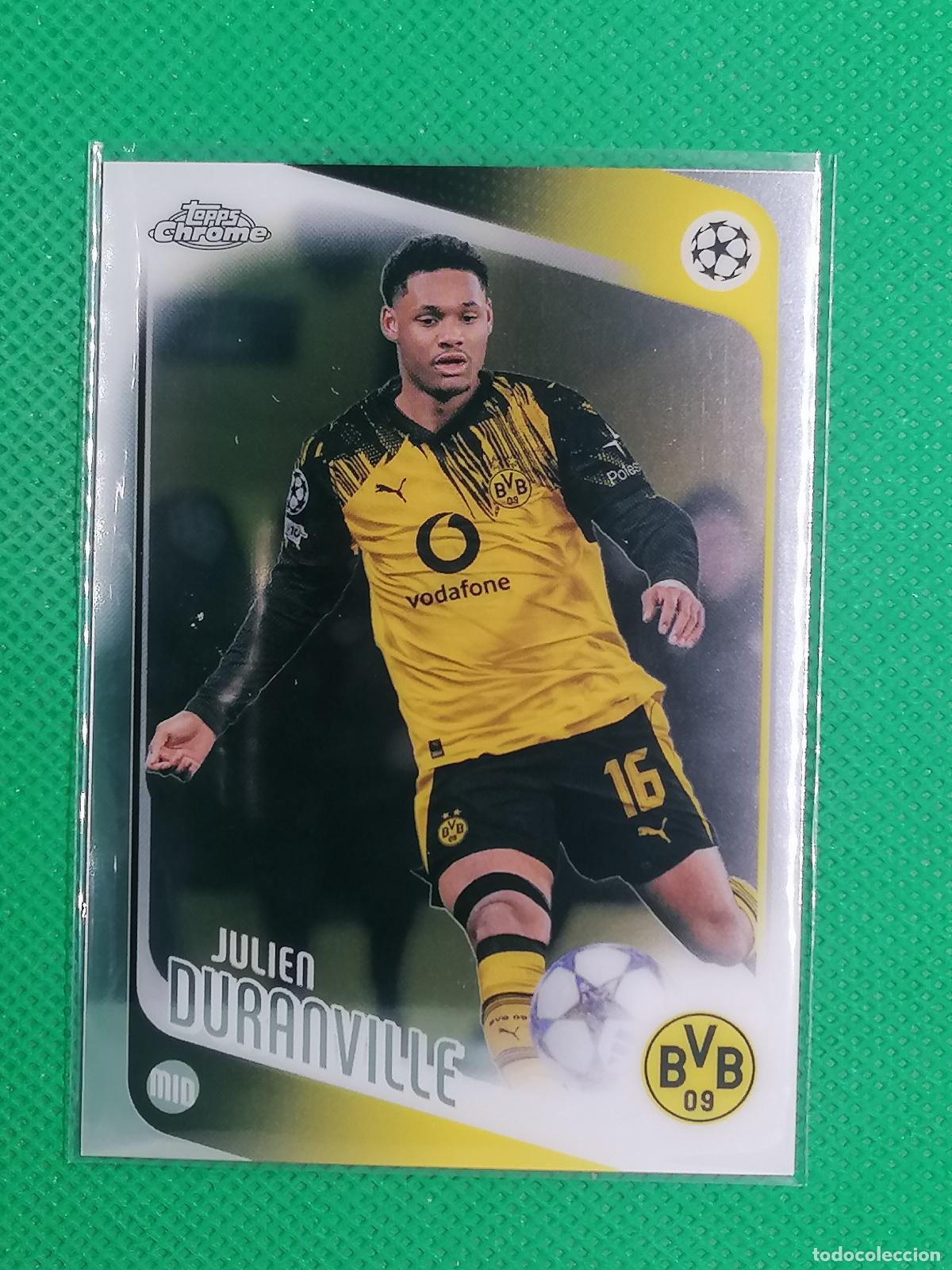 Fu&szlig;ball-Sticker: 25 JULIEN DURANVILLE BORUSSIA DORTMUND ⚽ TOPPS CHROME UCC 25 26 2025 2026 ⚽
