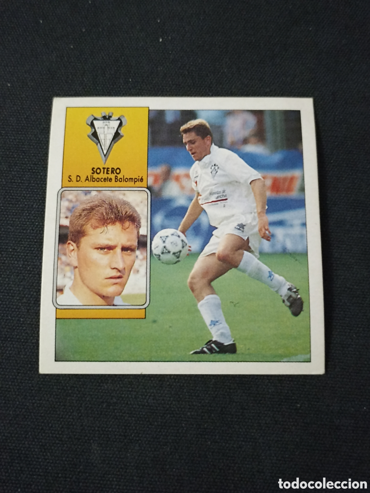 Cromos de f&uacute;tbol: Sotero ( Albacete Balompi&eacute; ). Liga este 92-93. Nunca pegado