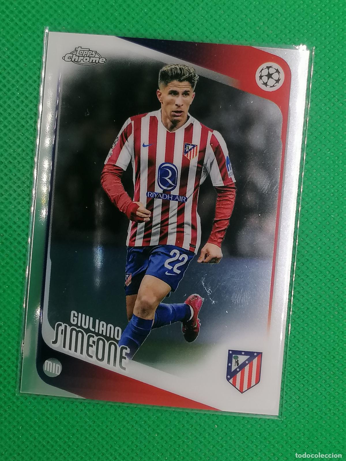 Cromos de f&uacute;tbol: 100 GIULIANO SIMEONE ATLETICO DE MADRID ⚽ TOPPS CHROME UCC 25 26 2025 2026 ⚽
