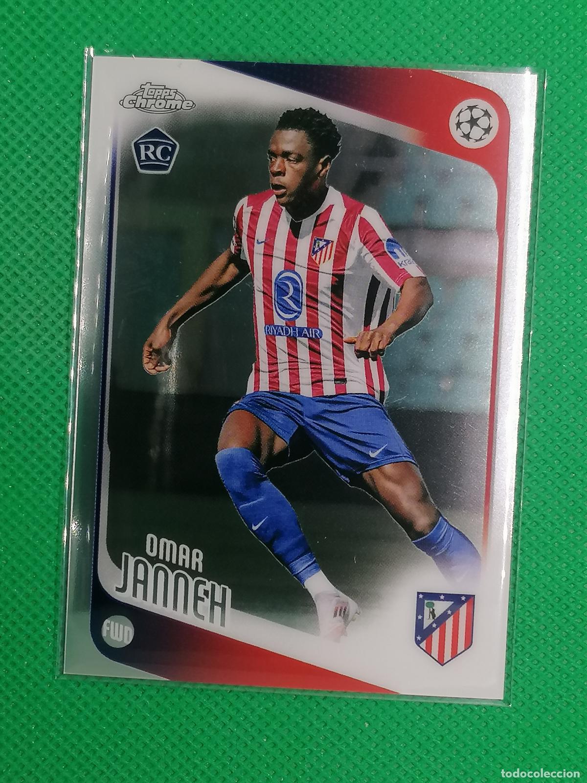 Cromos de f&uacute;tbol: 137 OMAR JANNEH ATLETICO DE MADRID ROOKIE ⚽ TOPPS CHROME UCC 25 26 2025 2026 ⚽