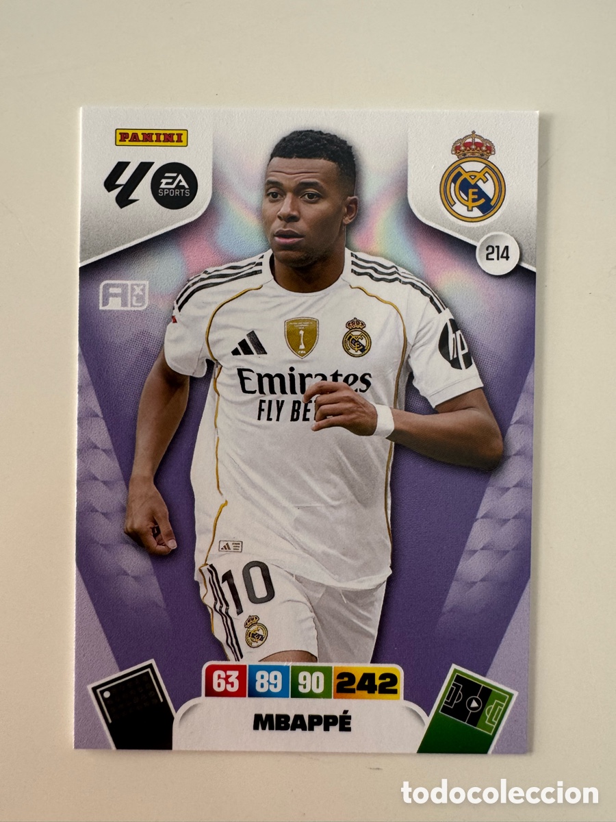 Figurine di Calcio: PANINI ADRENALYN XL LIGA 2025-2026 25-26 &ndash; Kylian Mbapp&eacute; Real Madrid CF N&ordm; 214