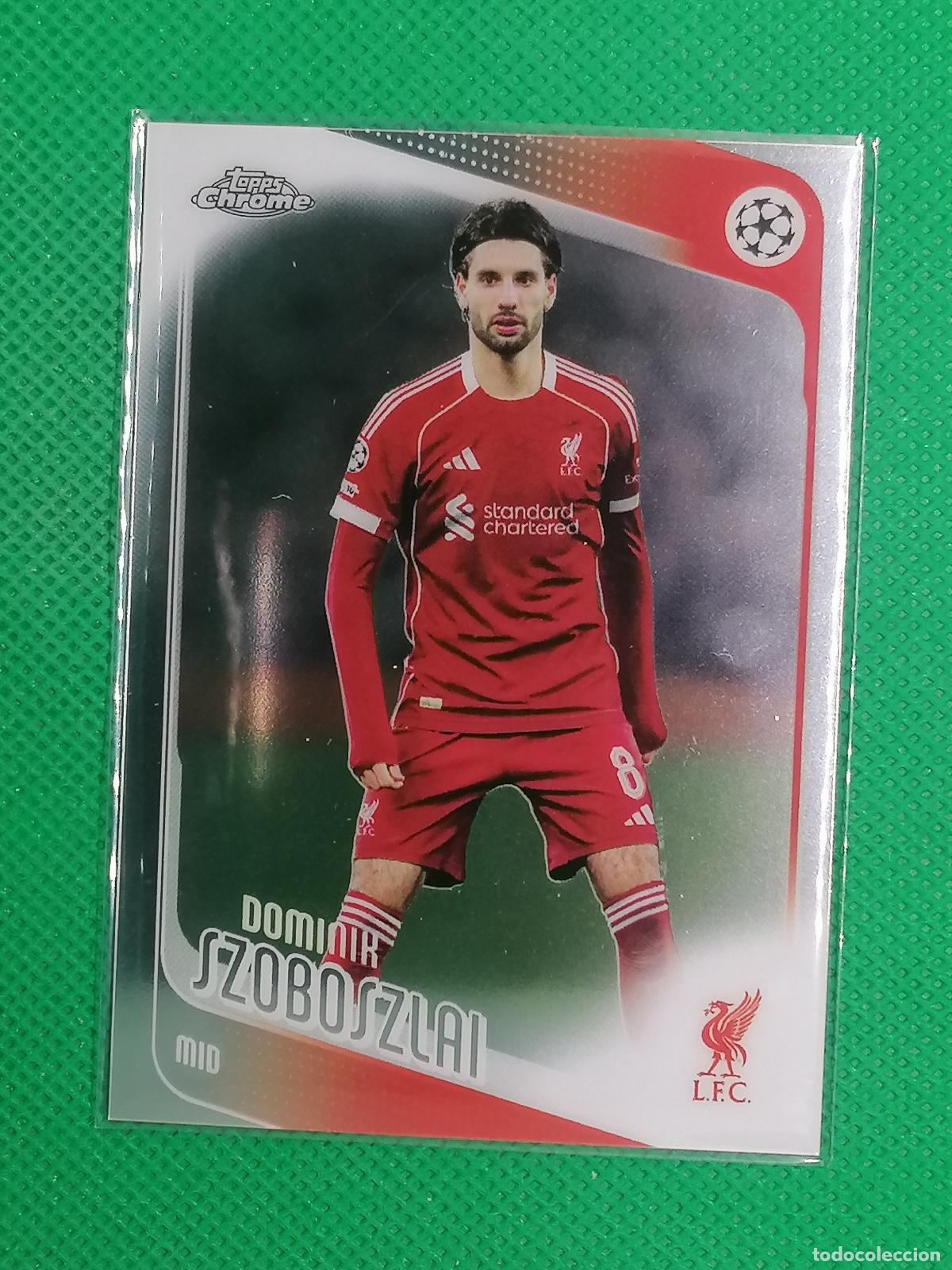 Figurine di Calcio: 78 DOMINIK SZOBOSZLAI LIVERPOOL ⚽ TOPPS CHROME UCC 25 26 2025 2026 ⚽