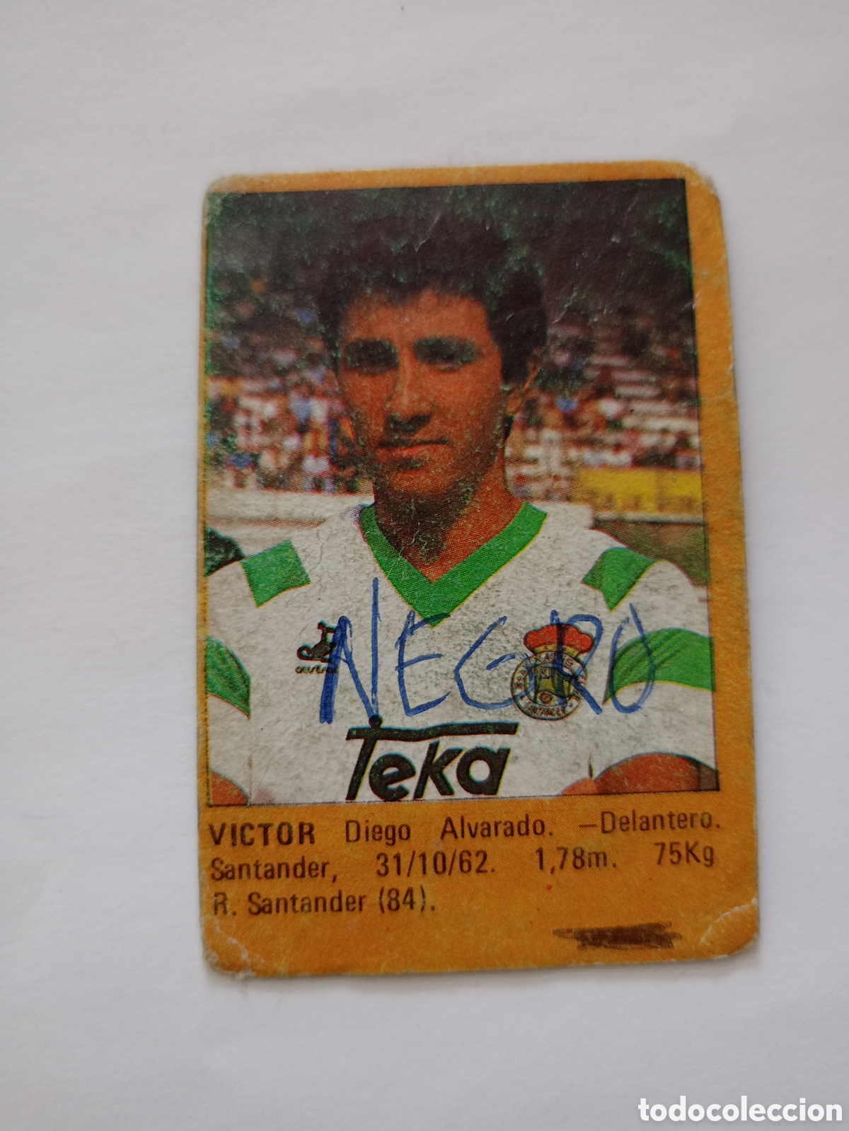 Cromos de f&uacute;tbol: V&iacute;ctor Diego Alvarado Racing de Santander 1984-1985