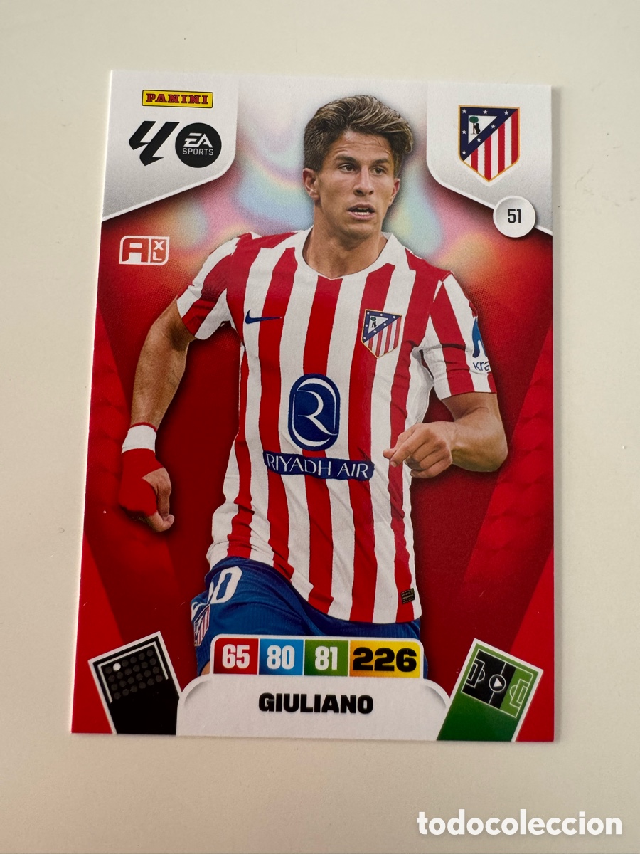Cromos de f&uacute;tbol: PANINI ADRENALYN XL LIGA 2025-2026 25-26 &ndash; Giuliano Simeone Atl&eacute;tico de Madrid N&ordm; 51