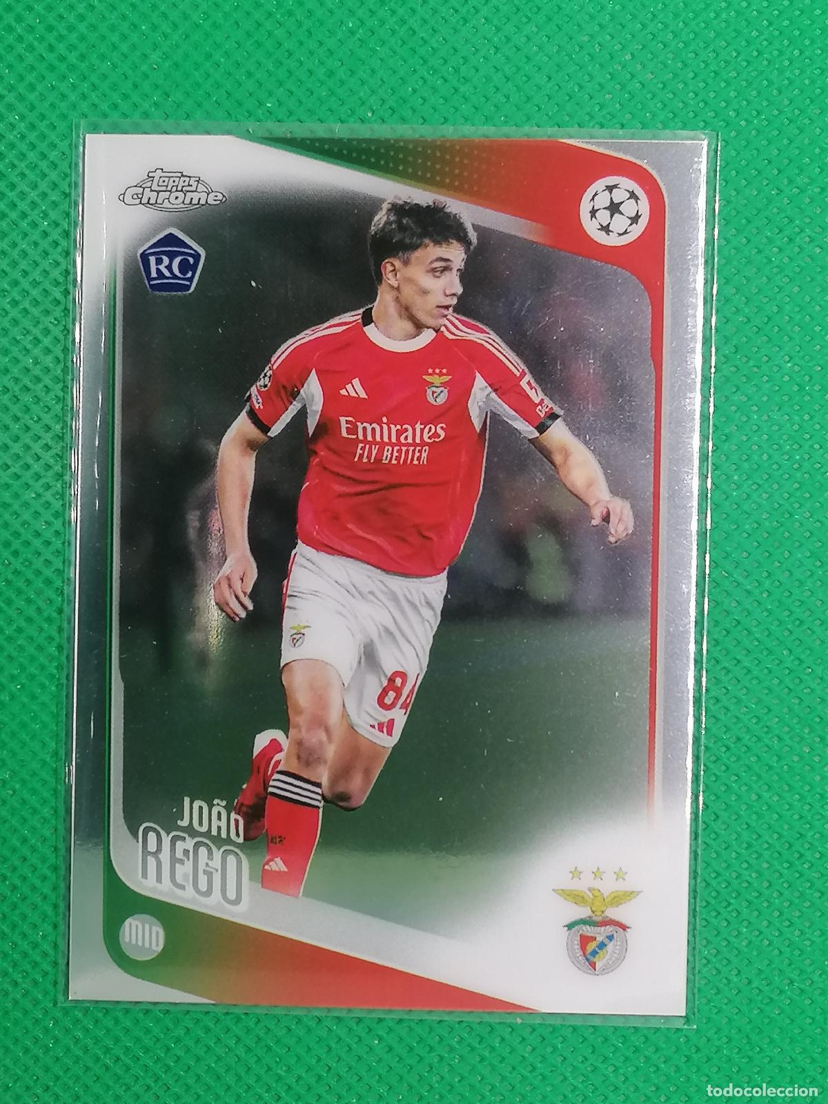 Cromos de f&uacute;tbol: 168 JOAO REGO BENFICA ROOKIE ⚽ TOPPS CHROME UCC 25 26 2025 2026 ⚽