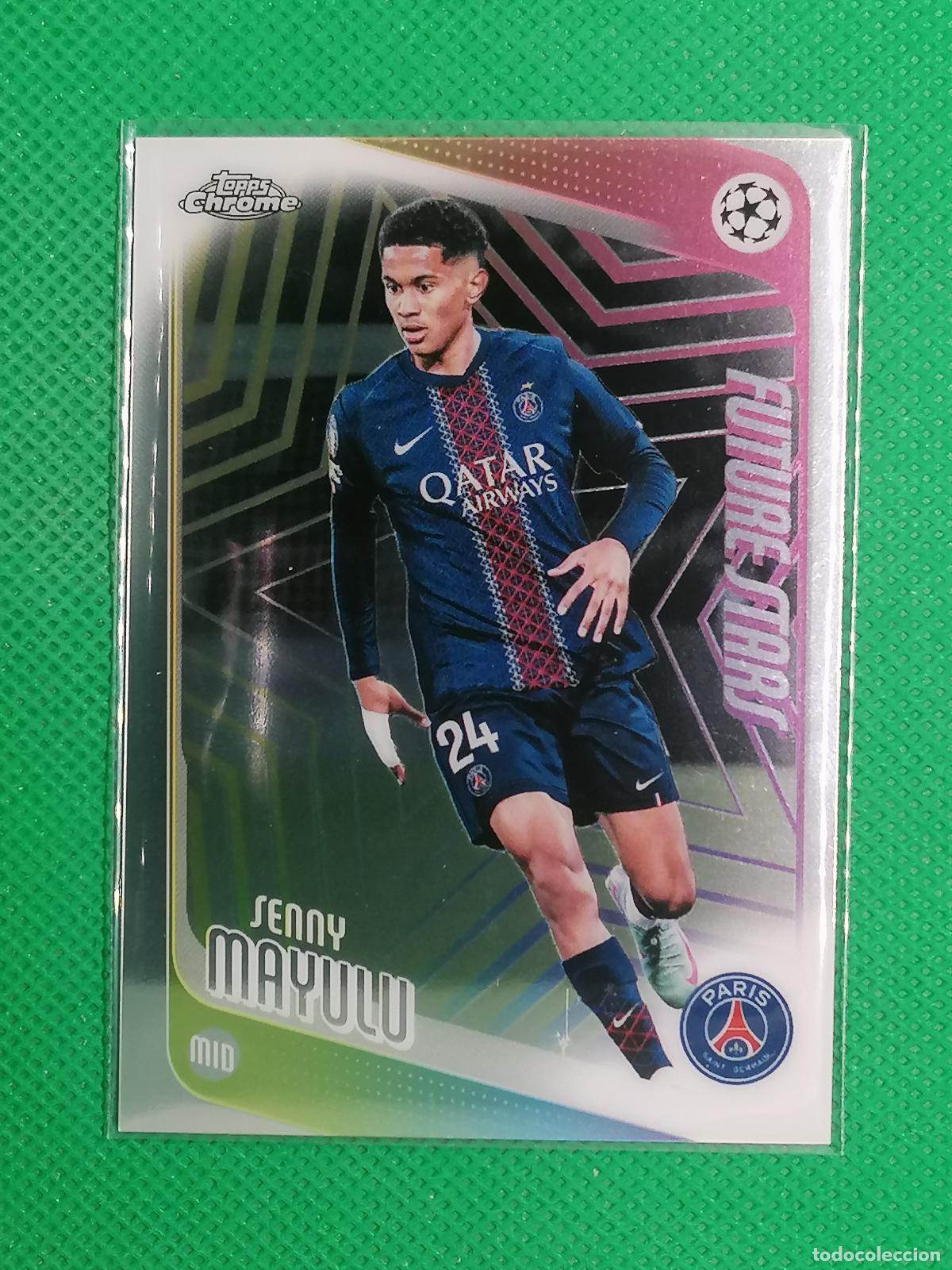 Cromos de f&uacute;tbol: 22 SENNY MAYULU PARIS SAINT GERMAIN FUTURE STARS ⚽ TOPPS CHROME UCC 25 26 2025 2026 ⚽