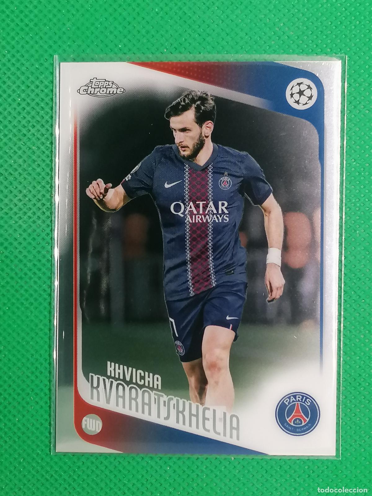 Cromos de f&uacute;tbol: 167 KHVICHA KVARATSKHELIA PARIS SAINT GERMAIN ⚽ TOPPS CHROME UCC 25 26 2025 2026 ⚽