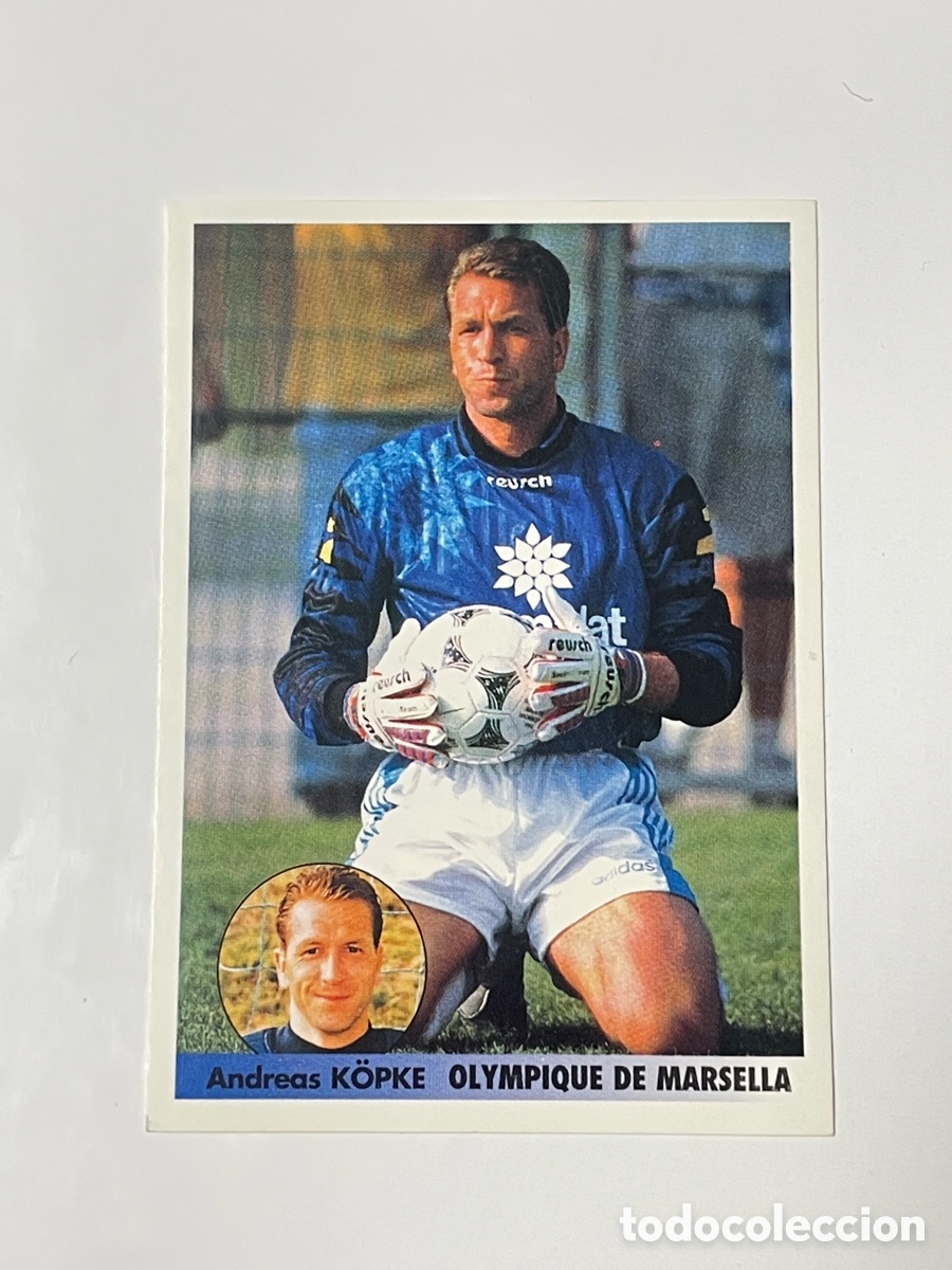 Cromos de f&uacute;tbol: Andreas K&ouml;pke Olympique de Marsella Panini Los mejores equipos de Europa 1996/97 #295