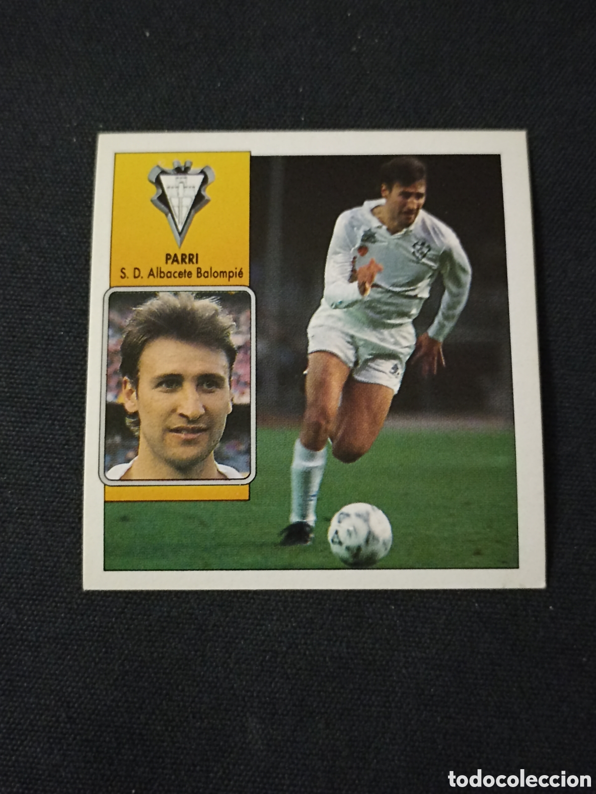 Cromos de f&uacute;tbol: Parri ( Albacete Balompi&eacute; ). Liga este 92-93. Nunca pegado