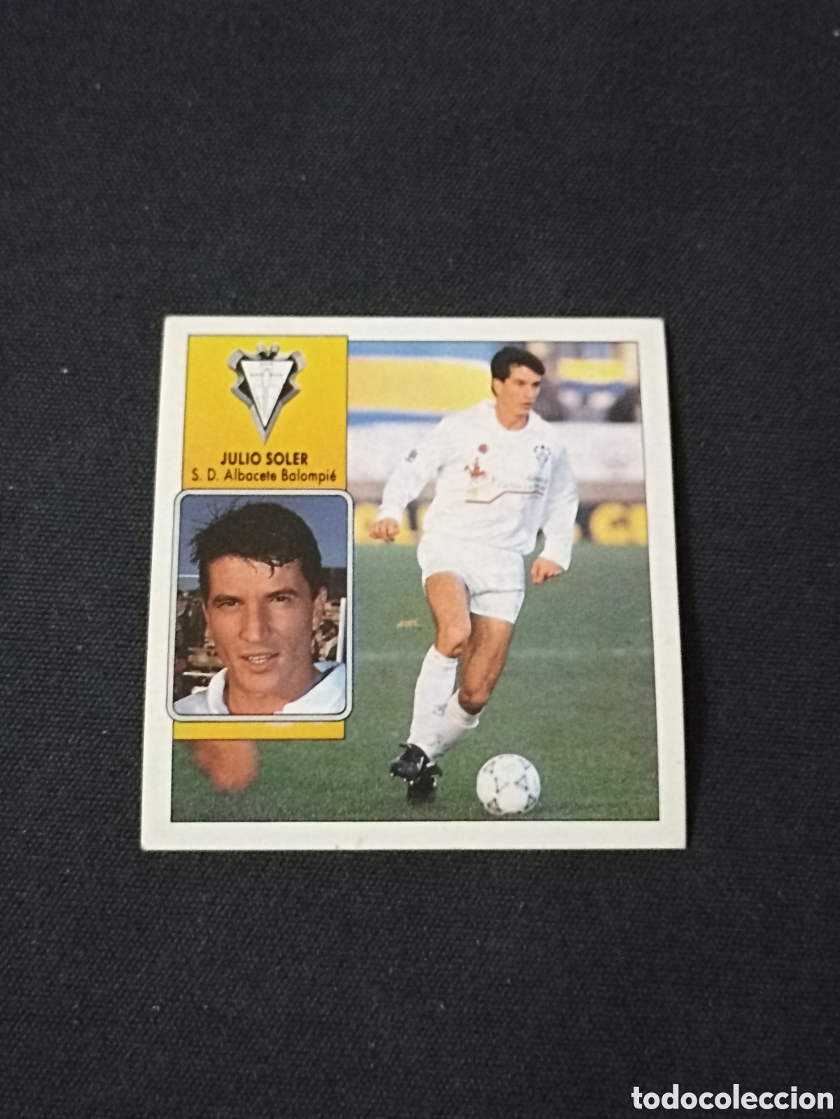Cromos de f&uacute;tbol: Julio Soler ( Albacete Balompi&eacute; ). Liga este 92-93. Nunca pegado