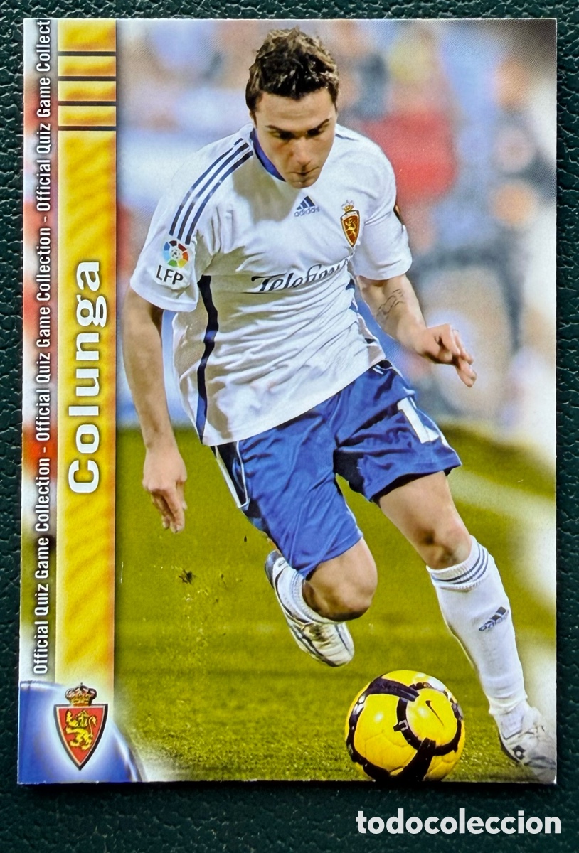 Fu&szlig;ball-Sticker: 1223 COLUNGA REAL ZARAGOZA FICHAS ALBUM MUNDICROMO 2009 2010 09 10