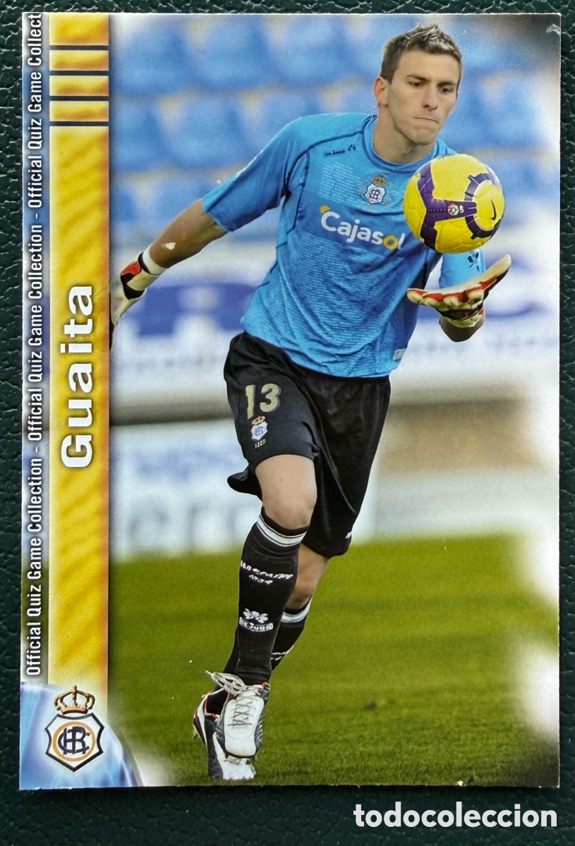 Fu&szlig;ball-Sticker: 1234 GUAITA RECREATIVO DE HUELVA FICHAS ALBUM MUNDICROMO 2009 2010 09 10