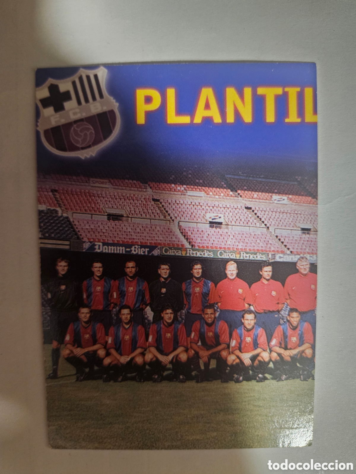 Cromos de f&uacute;tbol: CROMO ALBUM BAR&Ccedil;A CENTENARI CARDS PANINI (1999) 154 PLANTILLA 98 99 LIGA 99 BARCELONA