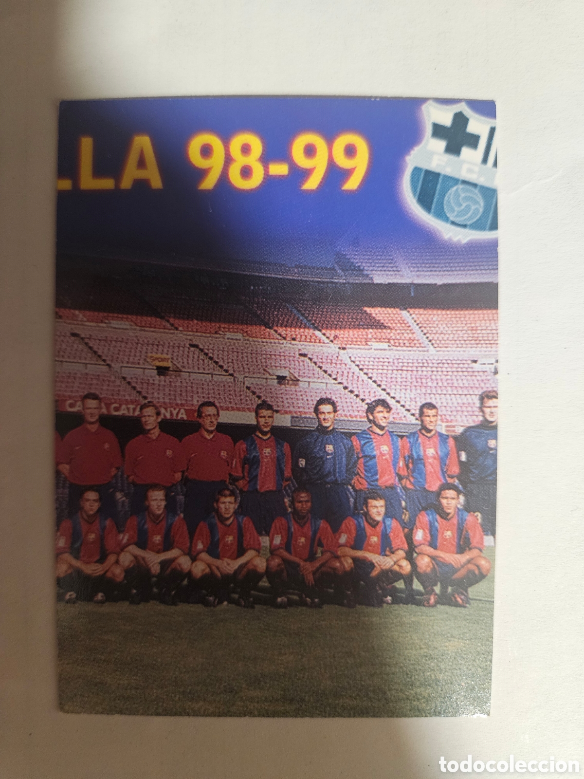 Cromos de f&uacute;tbol: CROMO ALBUM BAR&Ccedil;A CENTENARI CARDS PANINI (1999) 155 PLANTILLA 98 99 LIGA 99 BARCELONA