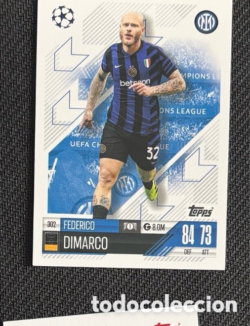 Cromos de f&uacute;tbol: 302 DiMarco Inter Mil&aacute;n Colecci&oacute;n match attax TOPPS 2024 2025