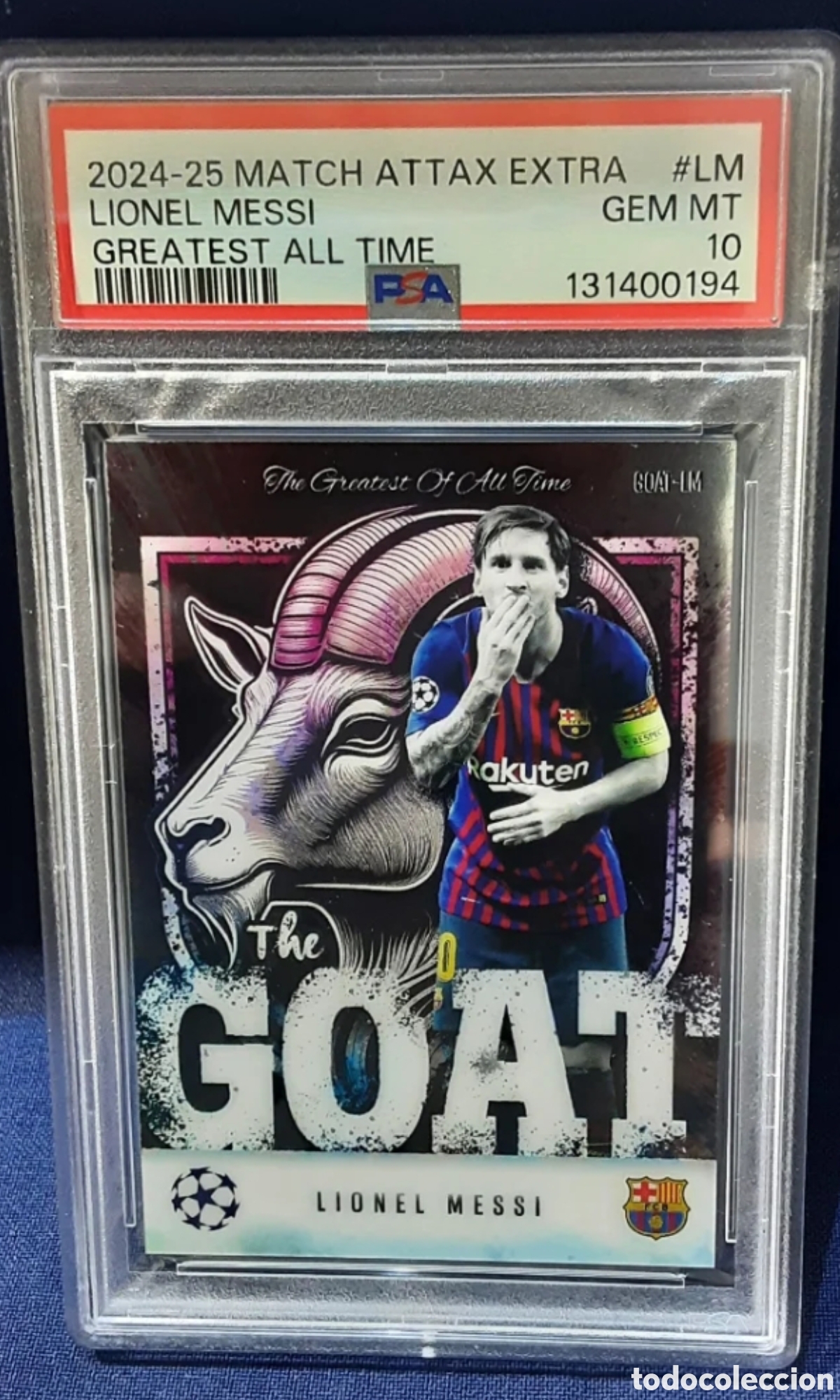Cromos de f&uacute;tbol: Lionel Messi Fc Barcelona The Goat
