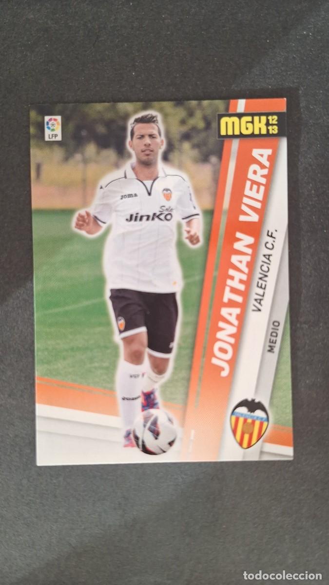 Cromos de f&uacute;tbol: L1 JONATHAN VIERA VALENCIA C. F. NUEVA FICHA 319 BIS PANINI MEGACRACKS 2012 2013 12 13