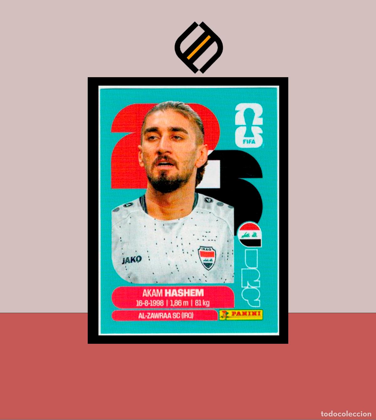 Cromos de f&uacute;tbol: PANINI FIFA CLUB WORLD CUP 2026 26 IRQ 5 AKAM HASHEM IRAQ STICKER MUNDIAL MEX CAN USA LIGA