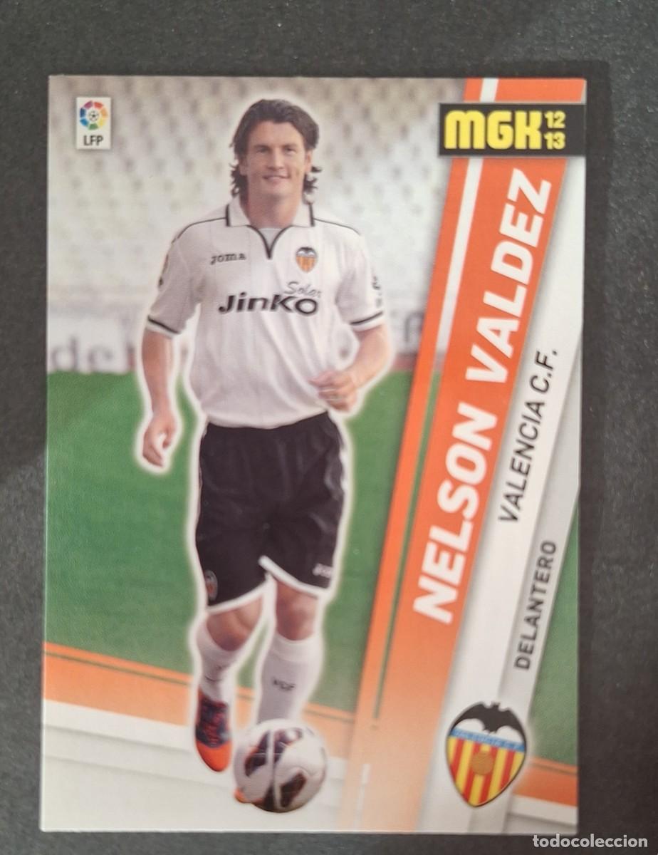 Cromos de f&uacute;tbol: L1 NELSON VALDEZ VALENCIA C. F. NUEVA FICHA 321 BIS PANINI MEGACRACKS 2012 2013 12 13