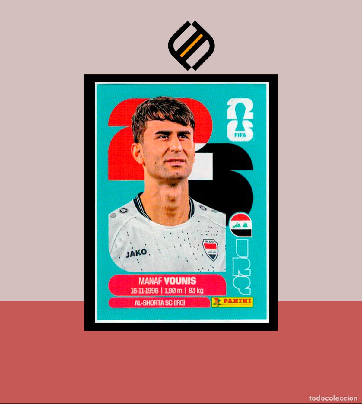 Cromos de f&uacute;tbol: PANINI FIFA CLUB WORLD CUP 2026 26 IRQ 8 MANAF YOUNIS IRAQ STICKER MUNDIAL MEX CAN USA LIGA