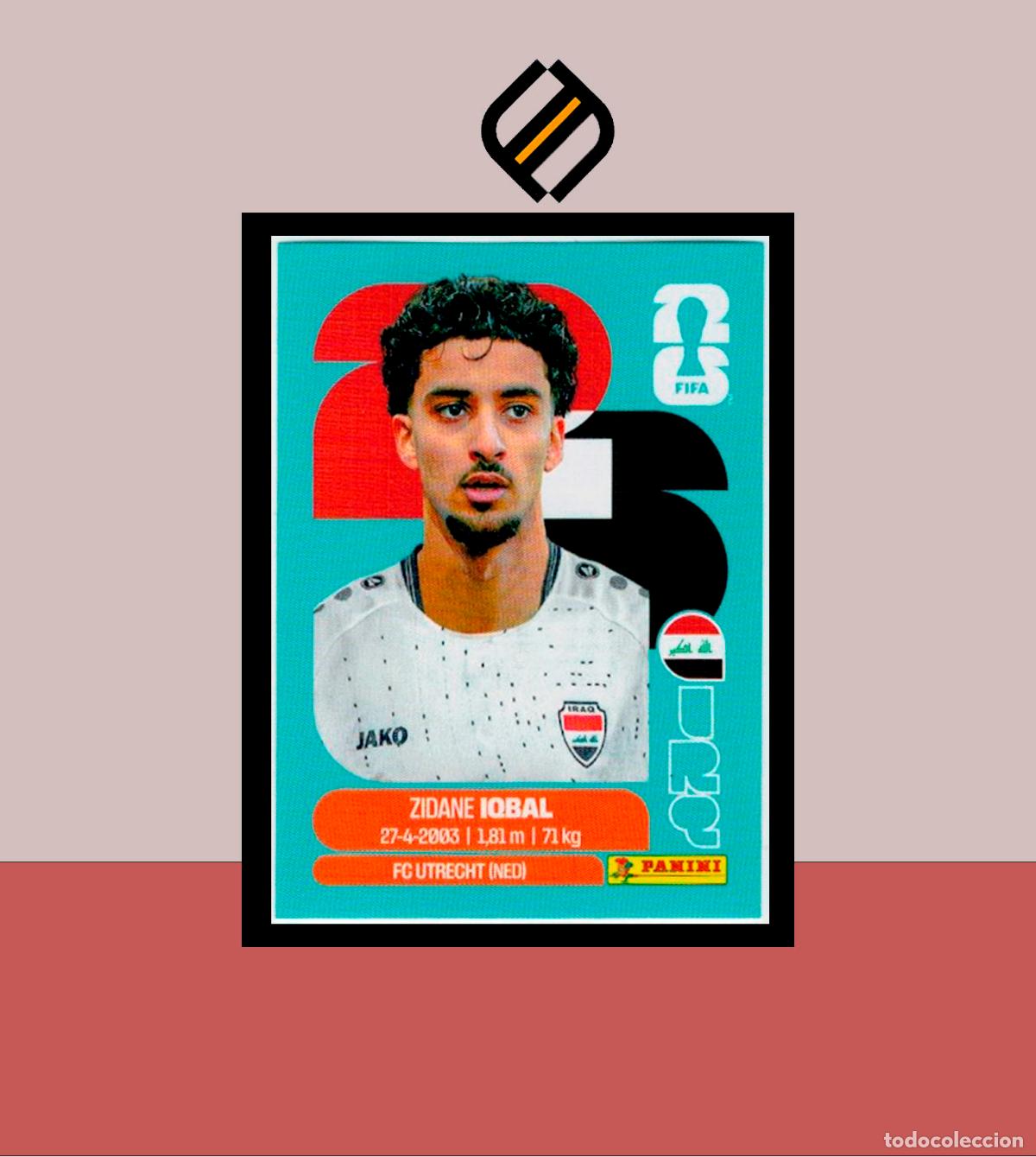 Cromos de f&uacute;tbol: PANINI FIFA CLUB WORLD CUP 2026 26 IRQ 9 ZIDANE IQBAL IRAQ STICKER MUNDIAL MEX CAN USA LIGA