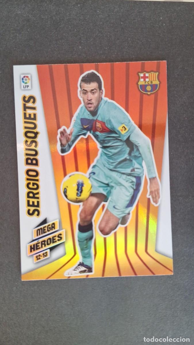 Cromos de f&uacute;tbol: L1 SERGIO BUSQUETS F. C. BARCELONA MEGA HEROES 380 PANINI MEGACRACKS 2012 2013 12 13