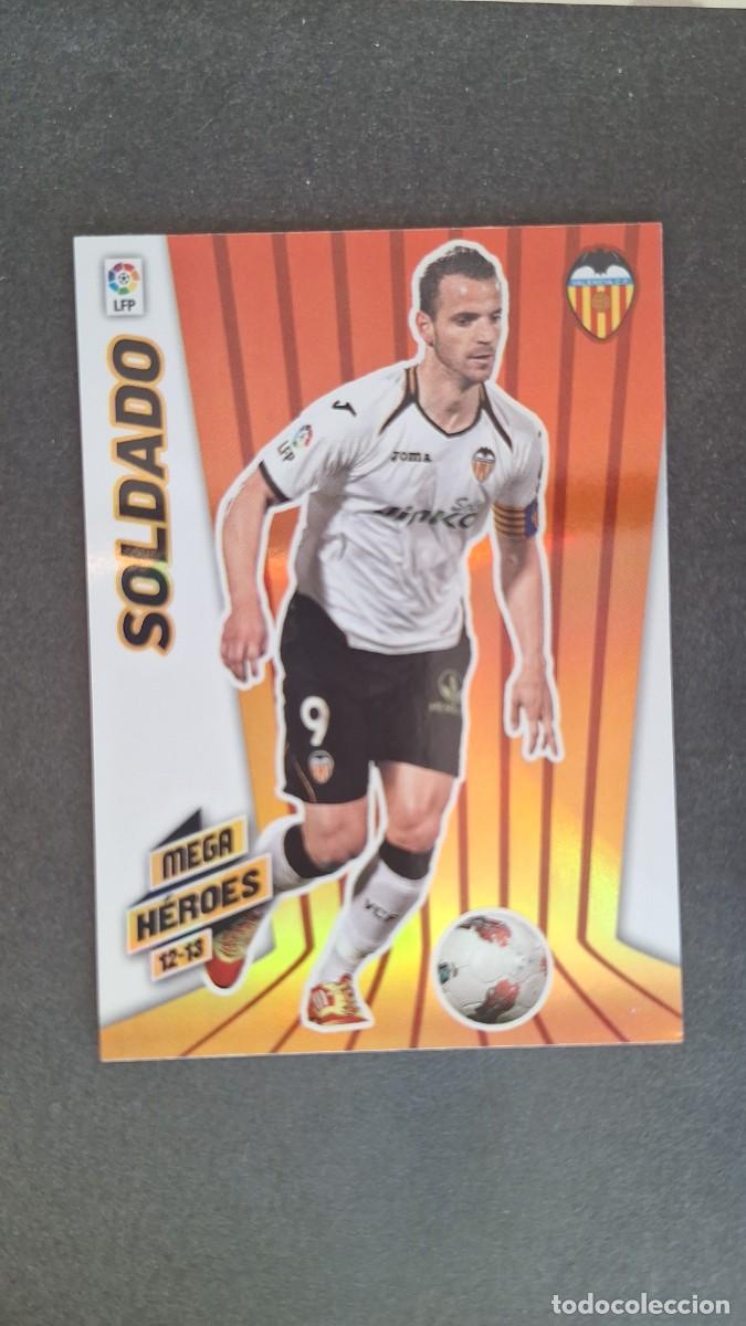 Cromos de f&uacute;tbol: L1 SOLDADO VALENCIA C. F. MEGA HEROES 382 PANINI MEGACRACKS 2012 2013 12 13