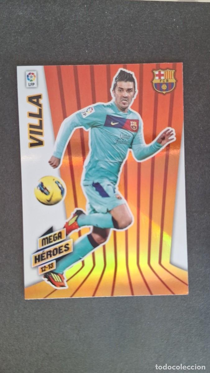 Cromos de f&uacute;tbol: L1 VILLA F. C. BARCELONA MEGA HEROES 385 PANINI MEGACRACKS 2012 2013 12 13