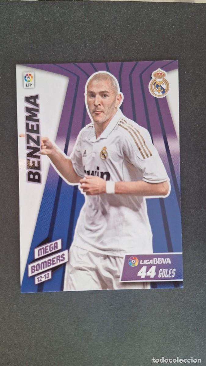 Cromos de f&uacute;tbol: L1 BENZEMA REAL MADRID MEGA BOMBERS 407 PANINI MEGACRACKS 2012 2013 12 13