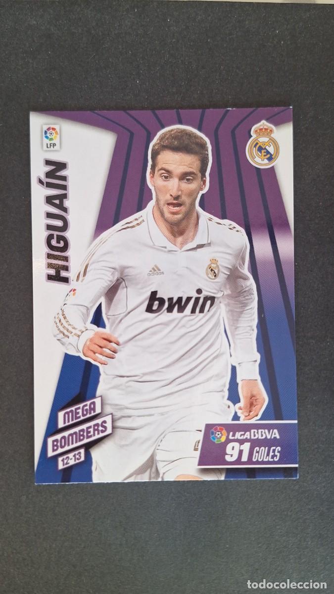 Cromos de f&uacute;tbol: L1 HIGUAIN REAL MADRID MEGA BOMBERS 411 PANINI MEGACRACKS 2012 2013 12 13
