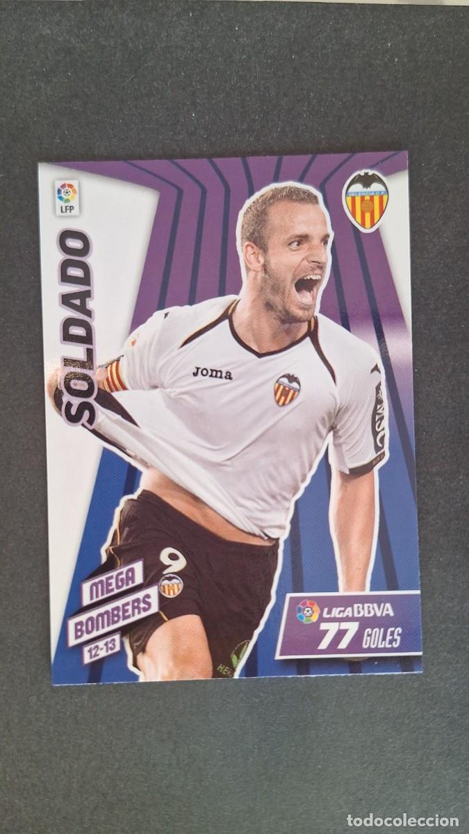Cromos de f&uacute;tbol: L1 SOLDADO VALNCIA C. F. MEGA BOMBERS 420 PANINI MEGACRACKS 2012 2013 12 13