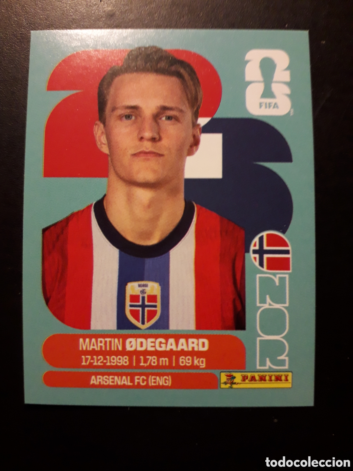 Cromos de f&uacute;tbol: &Oslash;DEGAARD NORUEGA NOR 10 MUNDIAL F&Uacute;TBOL 2026 FIFA WORLD CUP PANINI SIN PEGAR PEDIDO M&Iacute;NIMO 3&euro;