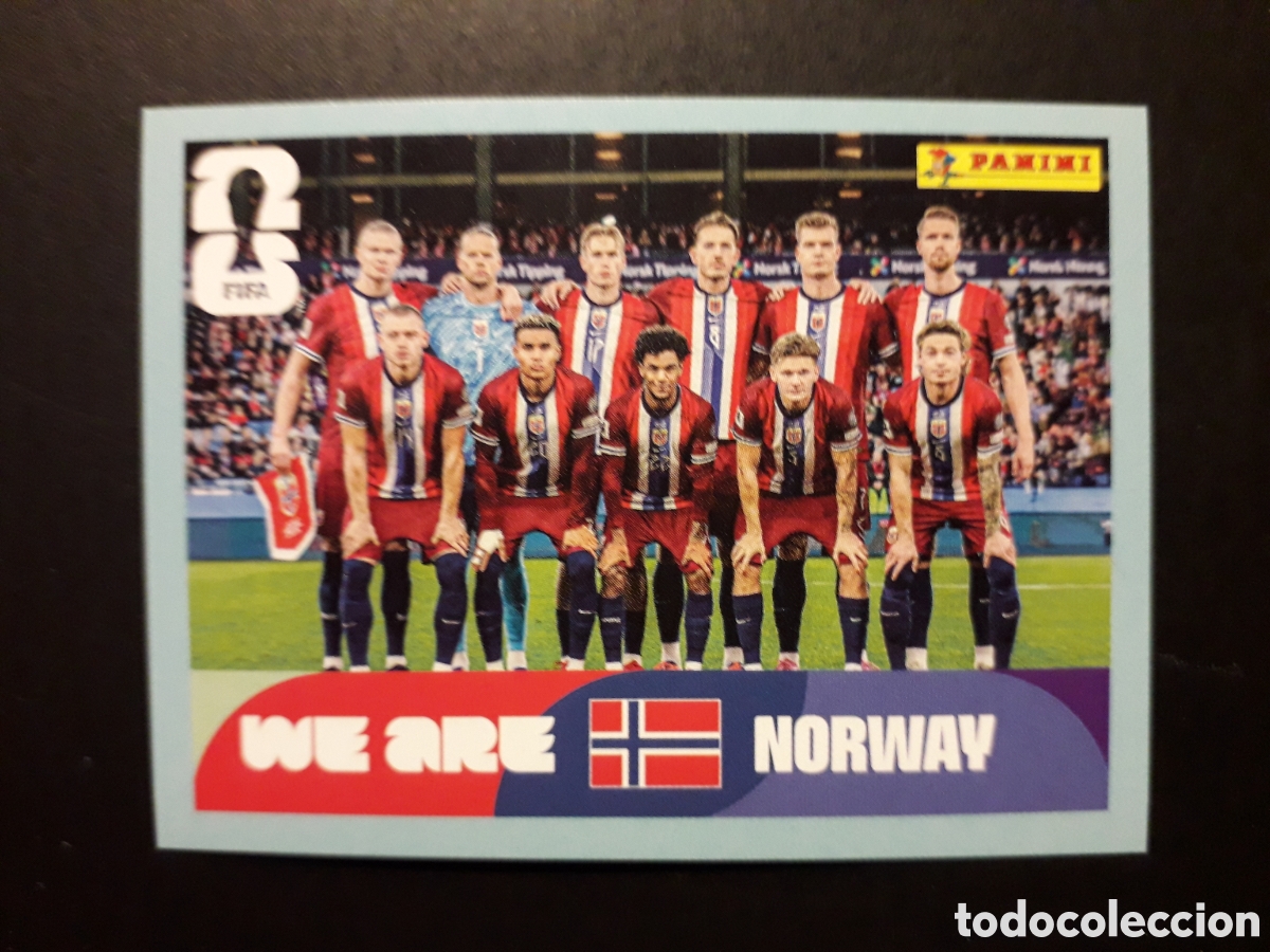 Cromos de f&uacute;tbol: EQUIPO NORUEGA NOR 13 MUNDIAL F&Uacute;TBOL 2026 FIFA WORLD CUP PANINI SIN PEGAR PEDIDO M&Iacute;NIMO 3&euro;