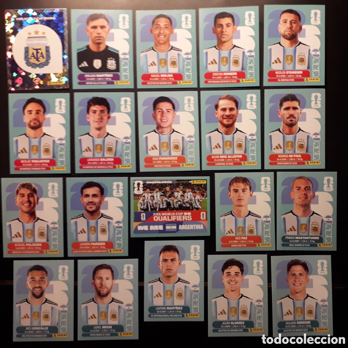 Cromos de f&uacute;tbol: 20 CROMOS ARGENTINA, MESSI, EQUIPO COMPLETO MUNDIAL F&Uacute;TBOL 2026 FIFA WORLD CUP PANINI