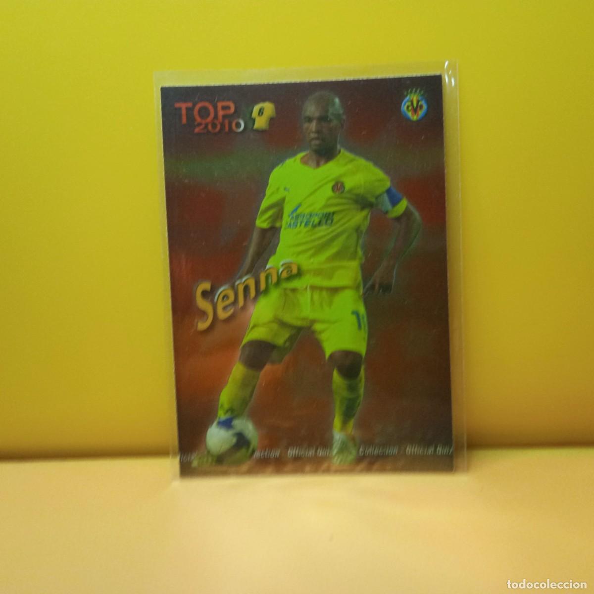Cromos de f&uacute;tbol: SENNA 587 VILLARREAL C.F, TOP BRILLO LISO ROJO , MUNDICROMO LIGA 2009 2010 09/10