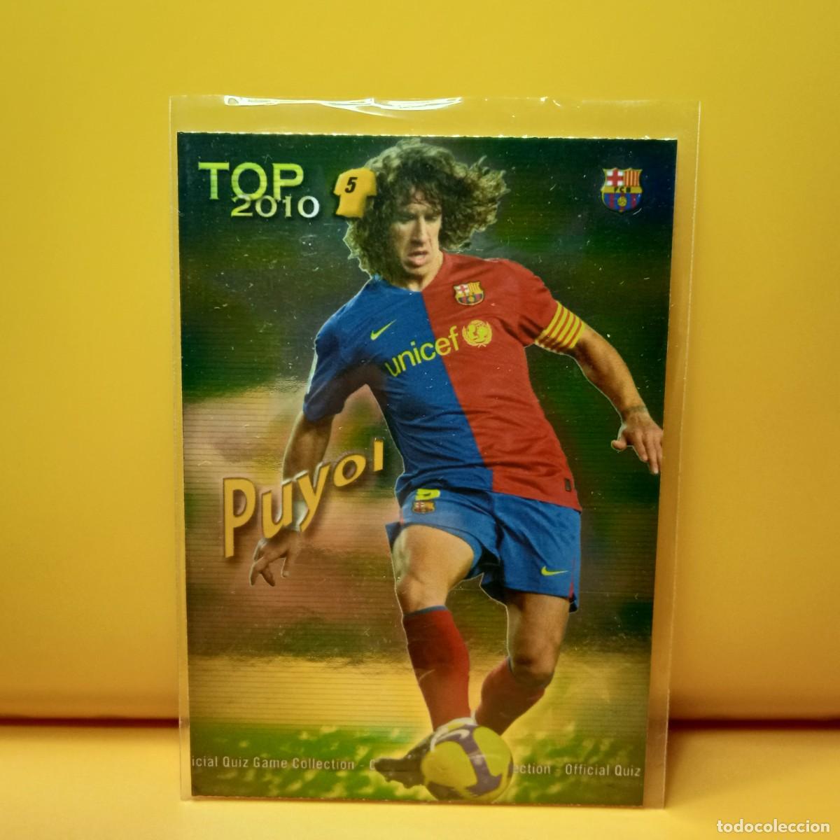 Cromos de Futebol: PUYOL 568 F.C BARCELONA, TOP BRILLO LISO VERDE , MUNDICROMO LIGA 2009 2010 09/10