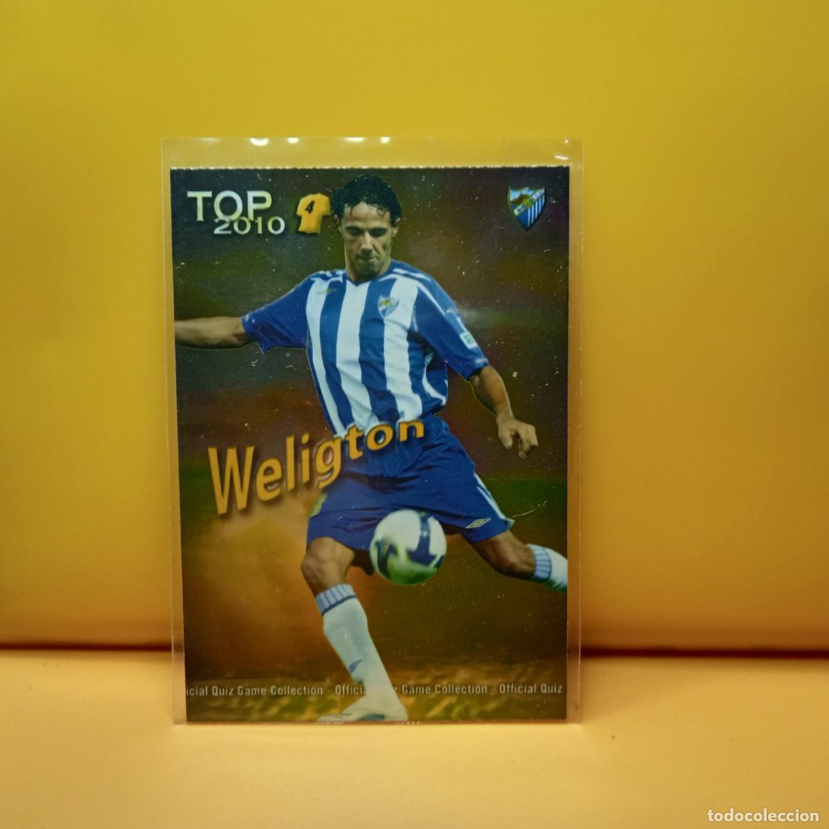 Cromos de Futebol: WELIGTOM 562 M&Aacute;LAGA C.F, TOP BRILLO LISO DORADO , MUNDICROMO LIGA 2009 2010 09/10