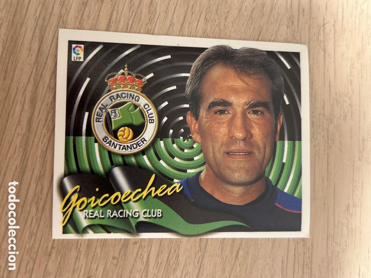 Figurine di Calcio: GOICOECHEA ENTRENADOR RACING SANTANDER LIGA ESTE 2000 2001 00 01 NUNCA PEGADO SIN PEGAR