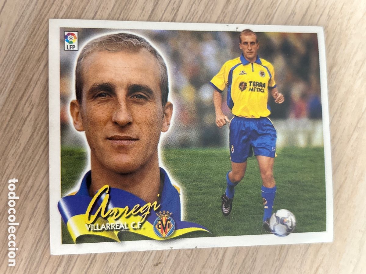 Cromos de f&uacute;tbol: ARREGI VILLARREAL BAJA LIGA ESTE 2000 2001 00 01 NUNCA PEGADO SIN PEGAR