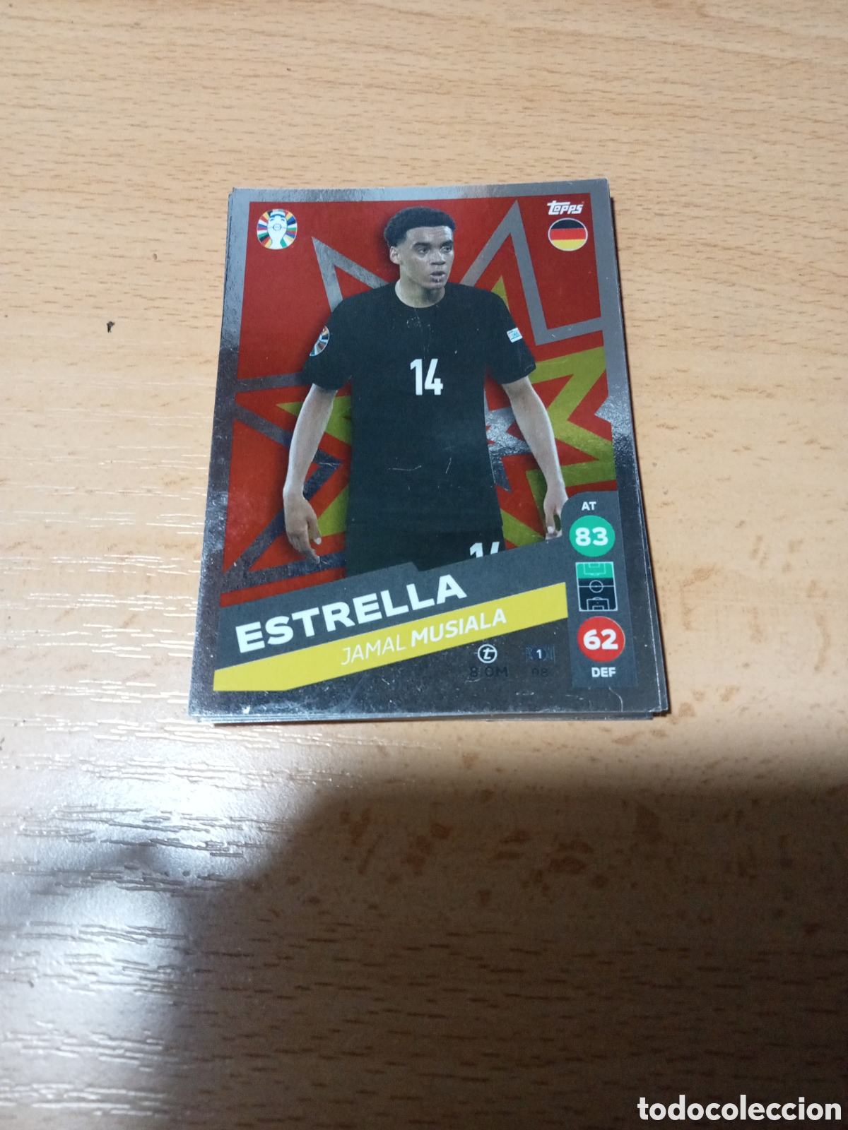 Cromos de f&uacute;tbol: cromo 98 Jamal Musiala uefa euro 2024 Germany