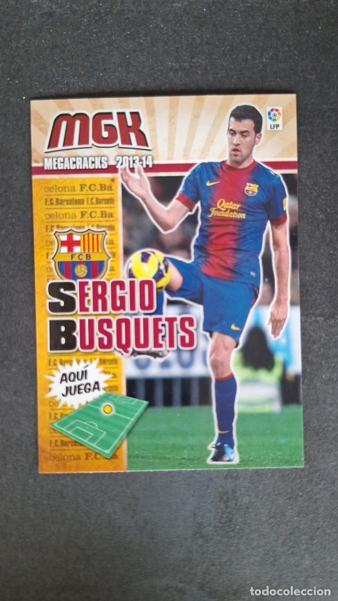 Cromos de f&uacute;tbol: L1 SERGIO BUSQUETS F. C. BARCELONA 63 PANINI MEGACRACKS 2013 2014 13 14