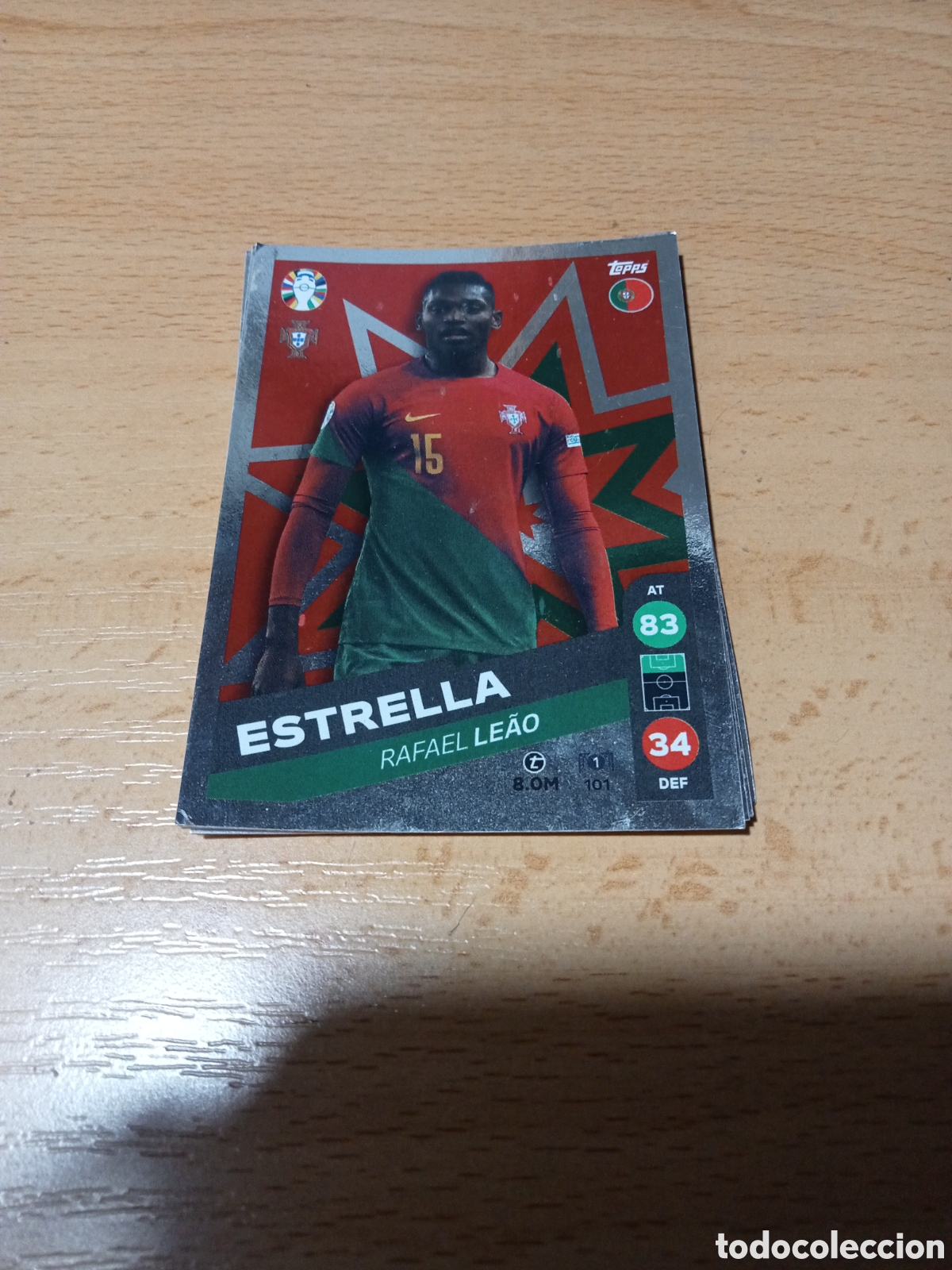 Cromos de f&uacute;tbol: cromo 101 Rafael Leao uefa euro 2024 Germany