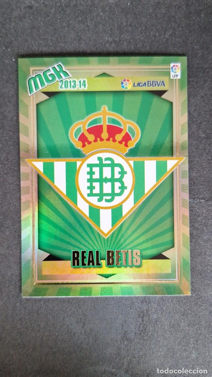 Cromos de f&uacute;tbol: L1 ESCUDO REAL BETIS BALOMPIE 73 PANINI MEGACRACKS 2013 2014 13 14