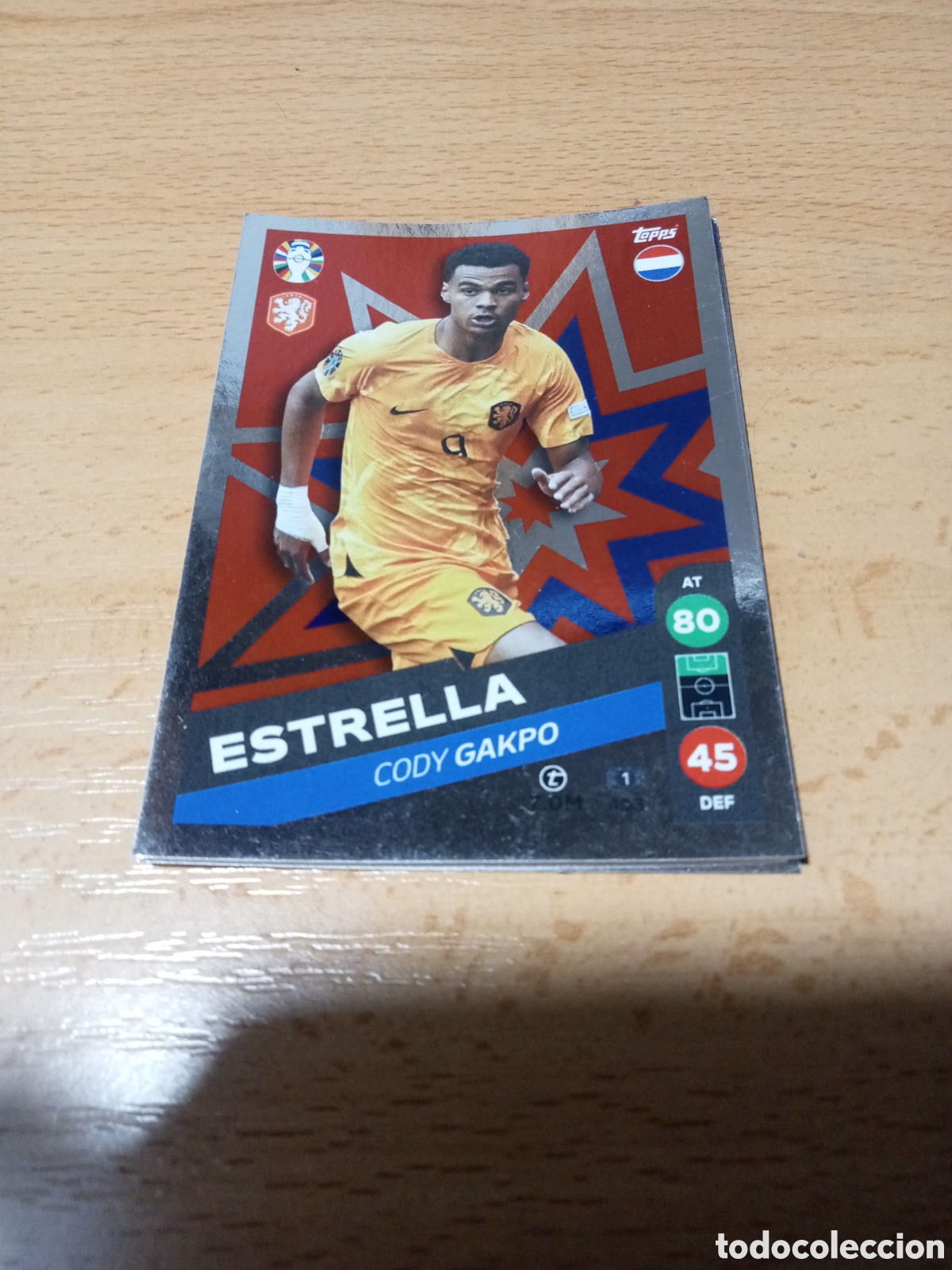 Cromos de f&uacute;tbol: cromo 103 Cody Gakpo uefa euro 2024 Germany