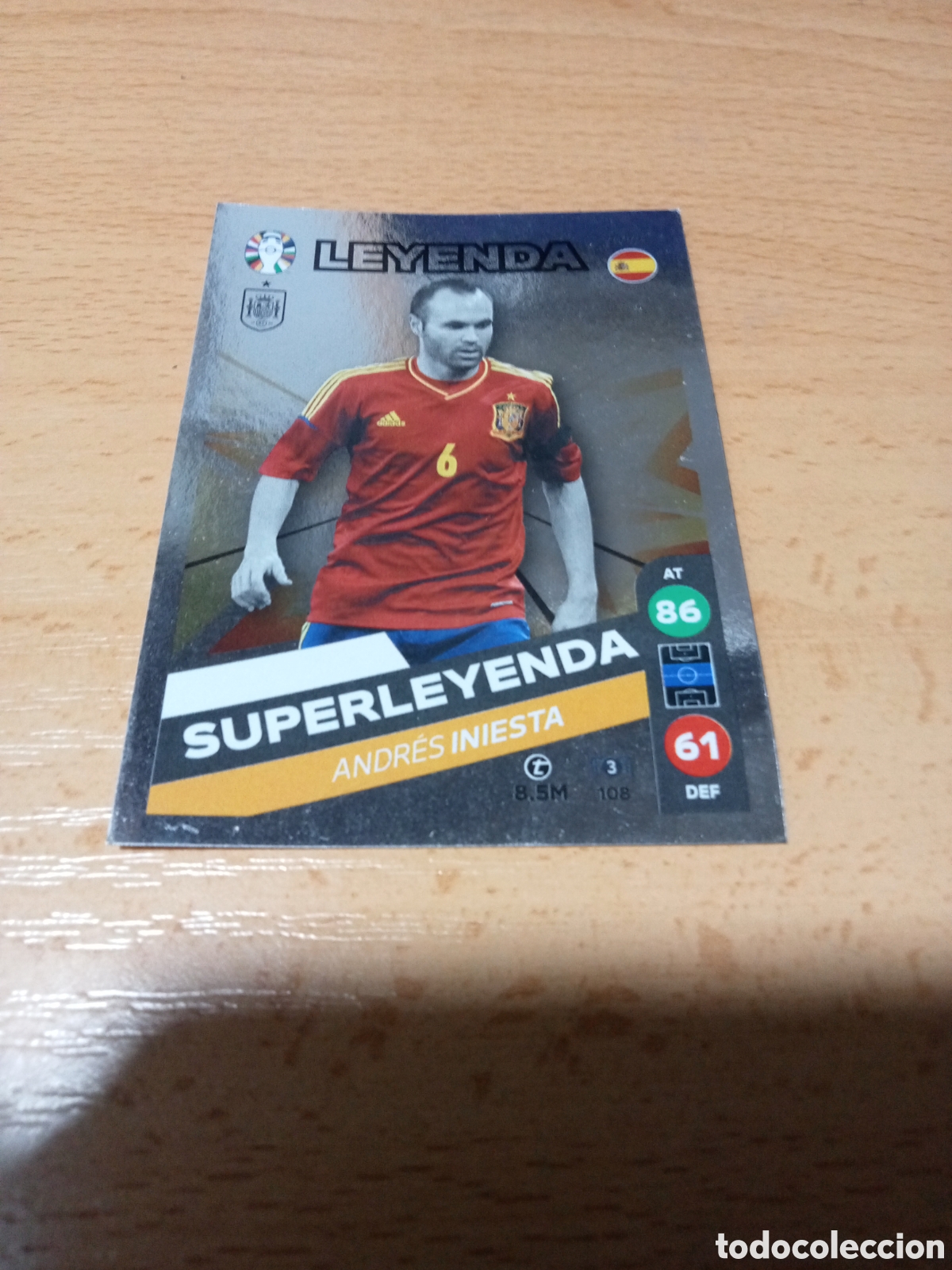 Cromos de f&uacute;tbol: cromo 108 Andres Iniesta uefa euro 2024 Germany