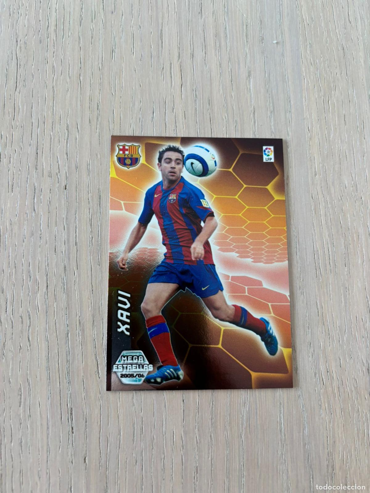 Cromos de f&uacute;tbol: L2 XAVI F. C. BARCELONA MEGAESTRELLAS MEGACRACKS 2005 2006 05 06 PANINI