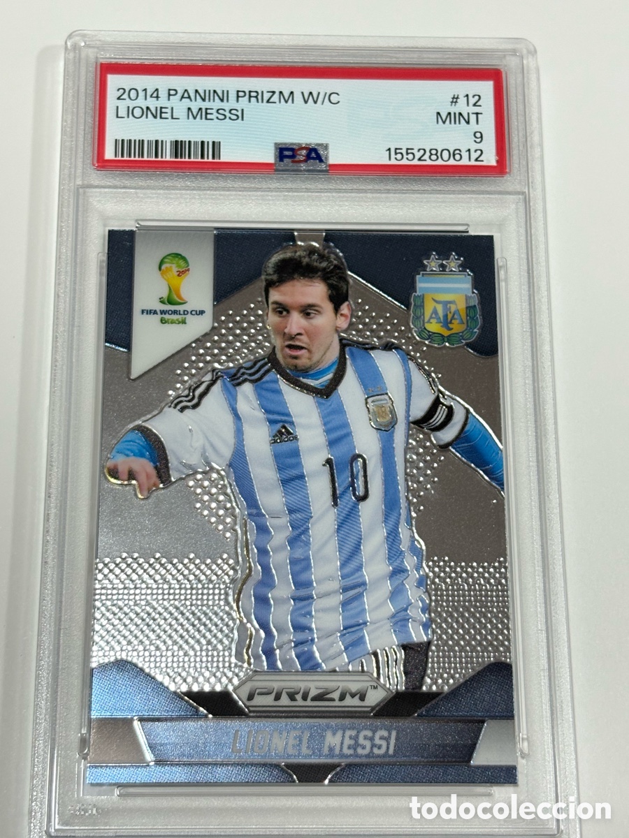 Cromos de f&uacute;tbol: PSA 9 2014 PANINI PRIZM WORLD CUP 12 LIONEL MESSI ARGENTINA ROOKIE