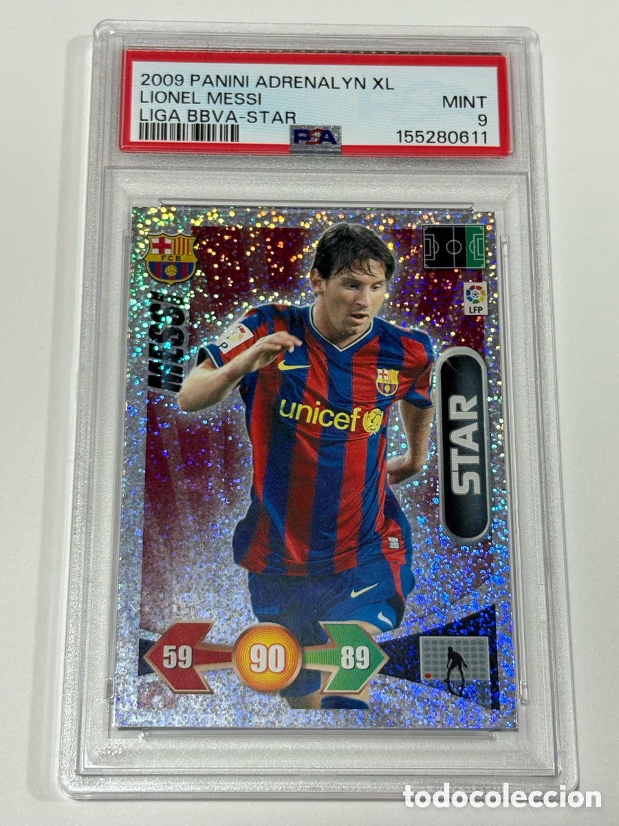 Figurine di Calcio: PSA 9 2009 PANINI ADRENALYN XL LIGA BBVA LIONEL MESSI STAR 09-10 2009-10 Gorda
