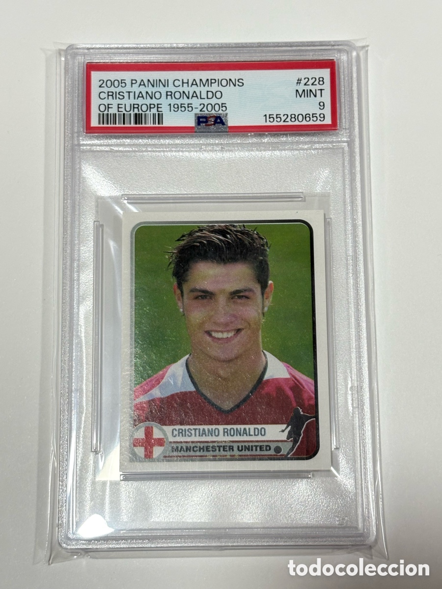 Cromos de f&uacute;tbol: PSA 9 2005 PANINI CHAMPIONS OF EUROPE 1955-2005 228 CRISTIANO RONALDO