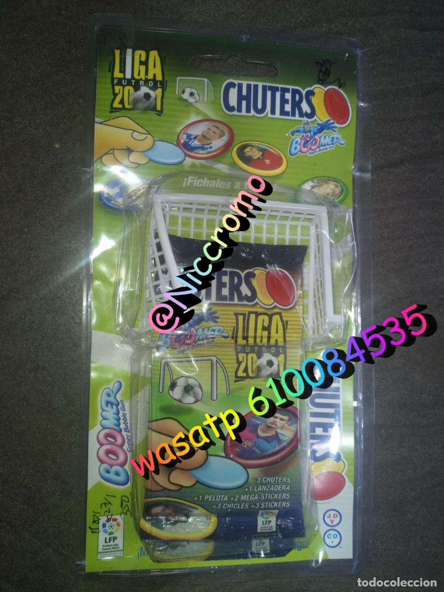Cromos de f&uacute;tbol: blister liga futbol 2001 chuters boomer sin abrir cromos chicles tazos ,sin abrir + en descripcion